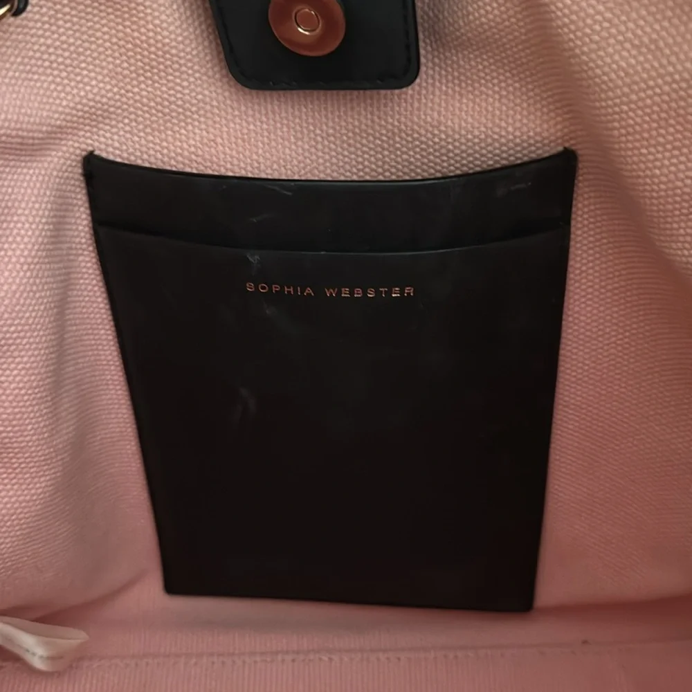 Sophia Webster MONOCHROME TAYA RAFFIA TOTE VGUC - Picture 8 of 8